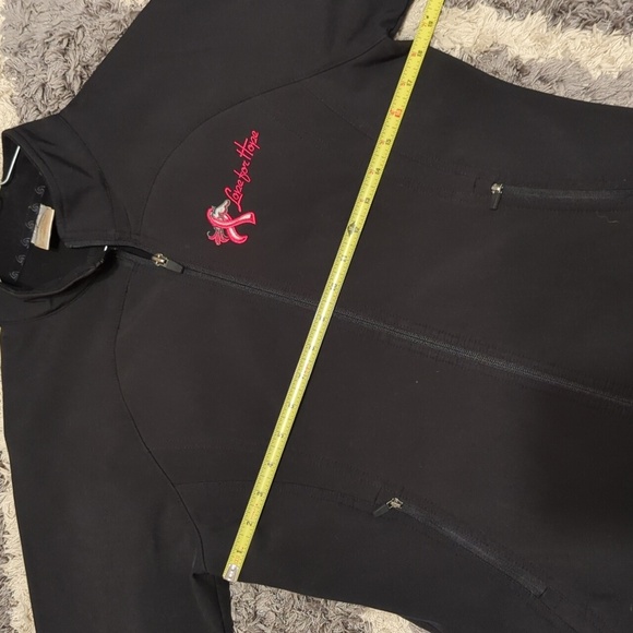 Lope For Hope Pink Horse Co Breast Cancer Horse Hard-shell Black Jacket Womens M - Picture 7 of 10